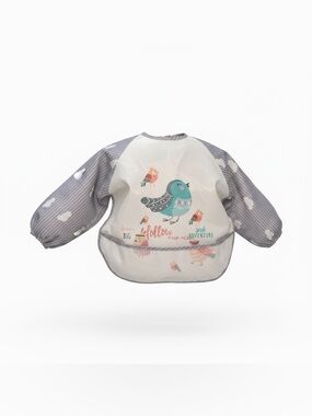 PandaEar 2 Pack Long Sleeve Waterproof Baby Smock Bib Set Seek Adventure Print